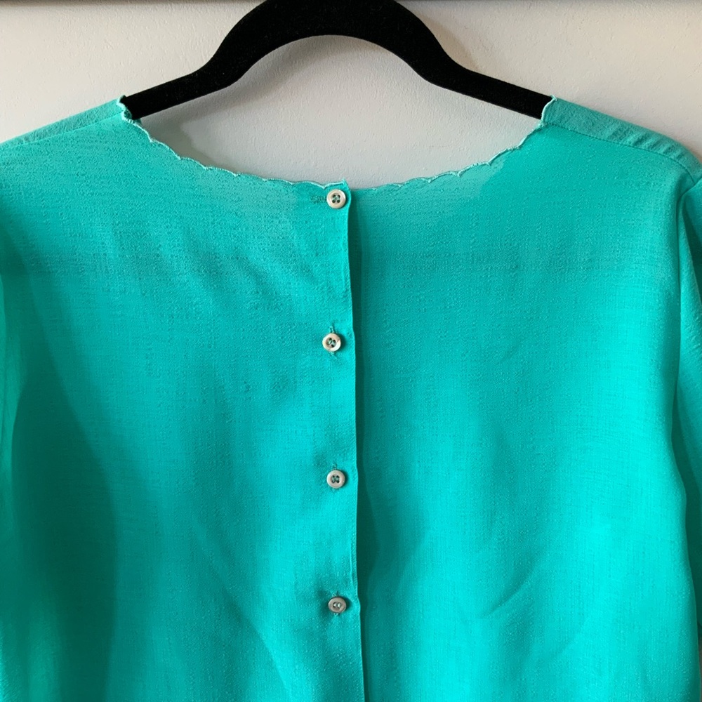 Turquoise Embroidered Blouse - Picture 8 of 8